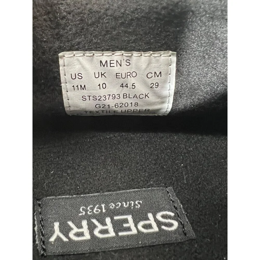 Sperry Moc-Sider Nylon Black Quilted Moccasin Shoes Men's 11 STS23793 - Picture 5 of 7